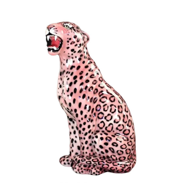Pink Leopard porcelænsfigur