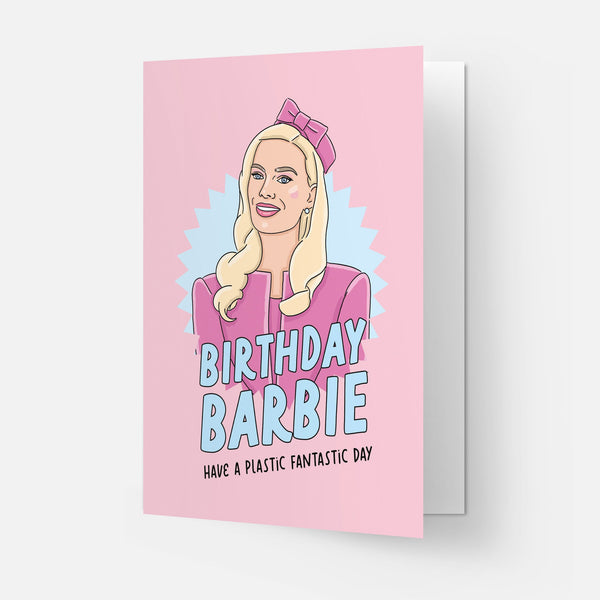 Birthday Barbie - greeting card: Double folded