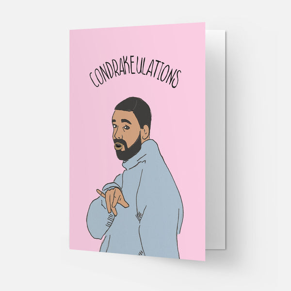 Condrakeulations greeting card: Double folded