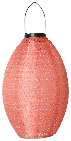 Solcelle lanterne - oval - pink