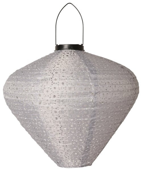 Solcelle lanterne - konisk - grå