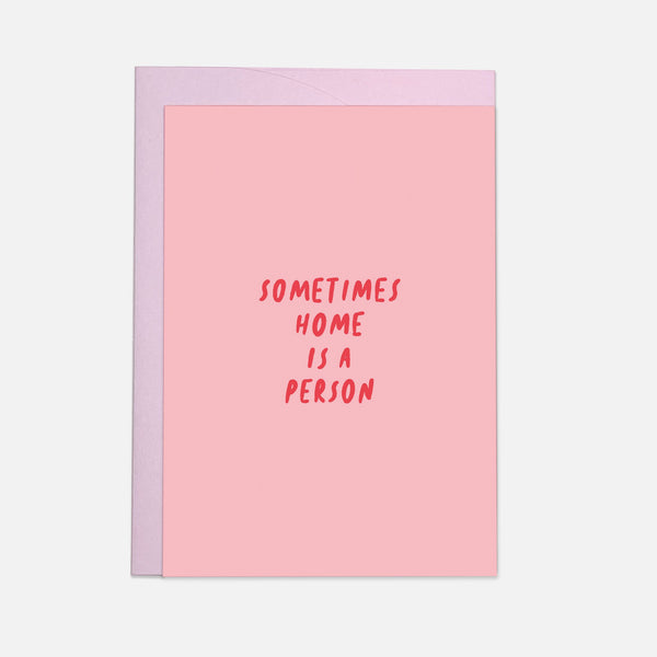 Home is a person greeting card: Double