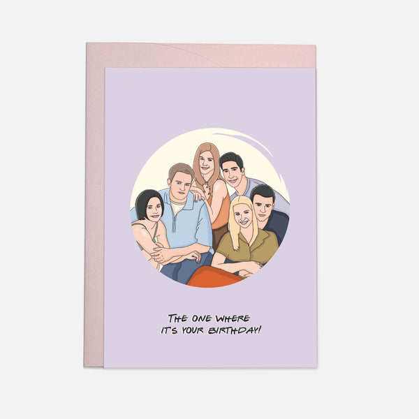 The one birthday greeting card: Double folded