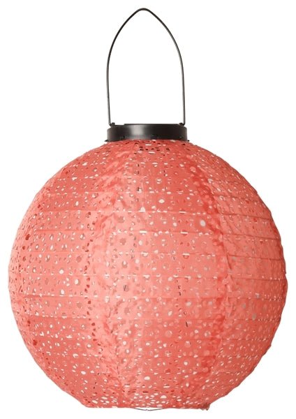 Solcelle lanterne - globe - pink