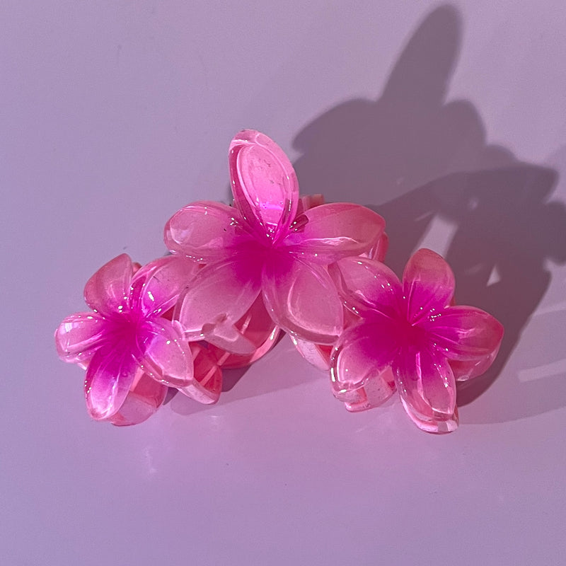 Hårklemme med hawaii blomster - 3 farver
