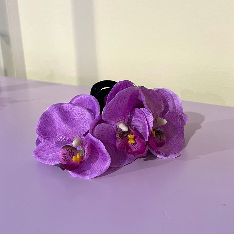 Orkidé hårklemme - 2 farver