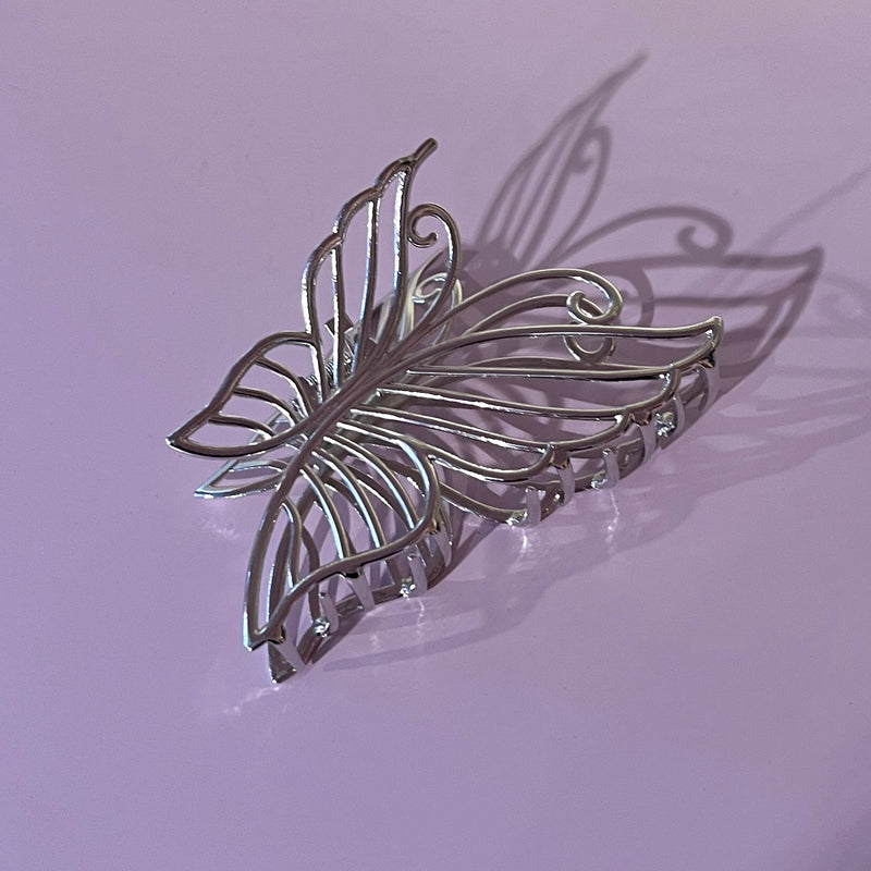 Stor metal sommerfugle hårklemme - 2 farver