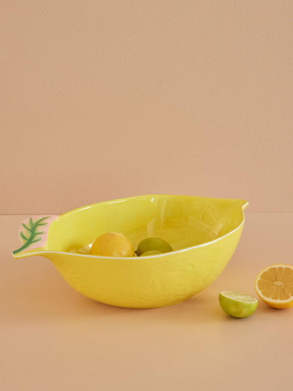 Stor citron melamin skål