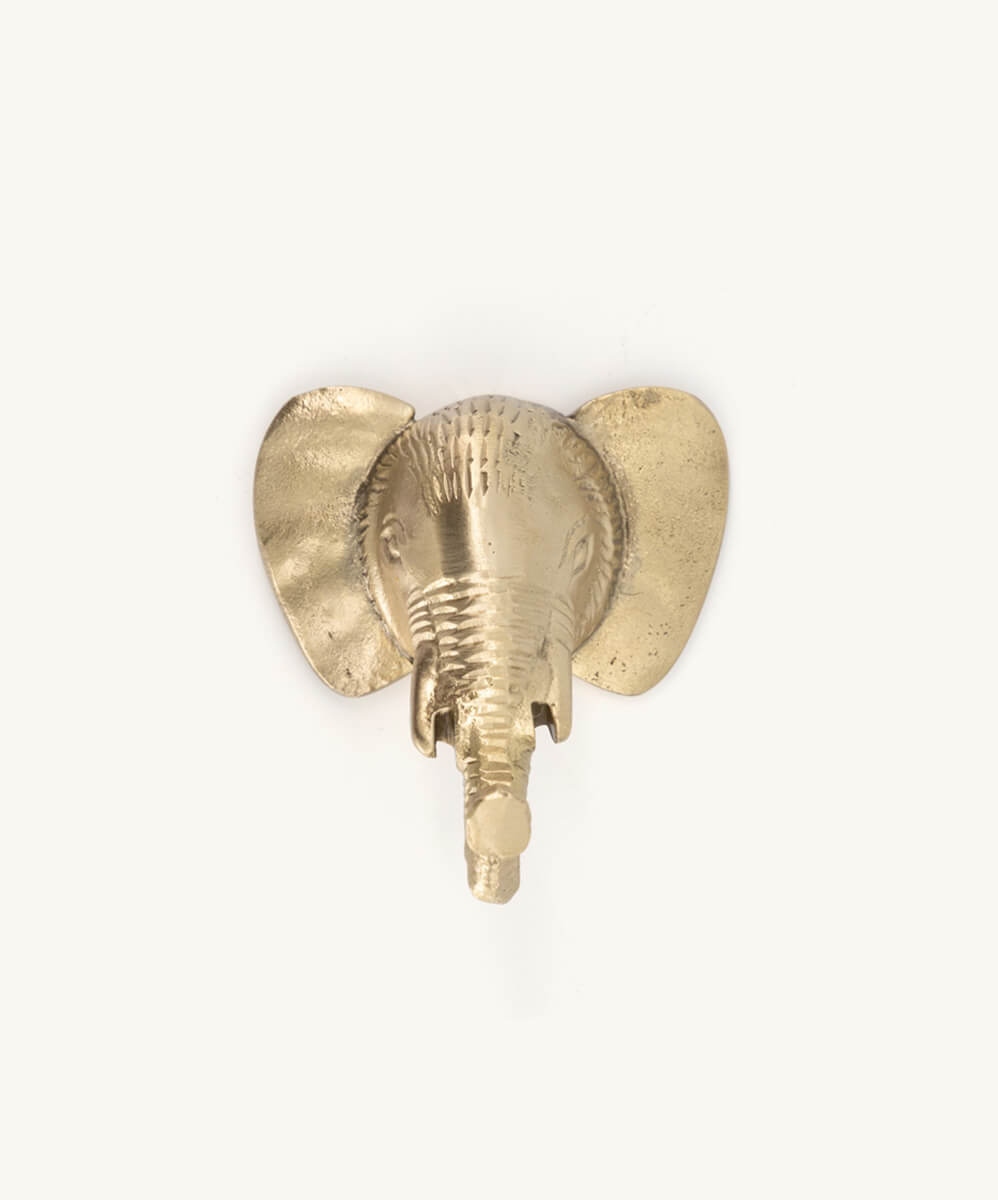 Elephant Rivet Set Elephant cabinet knob | 100% recycled brass | Handmade