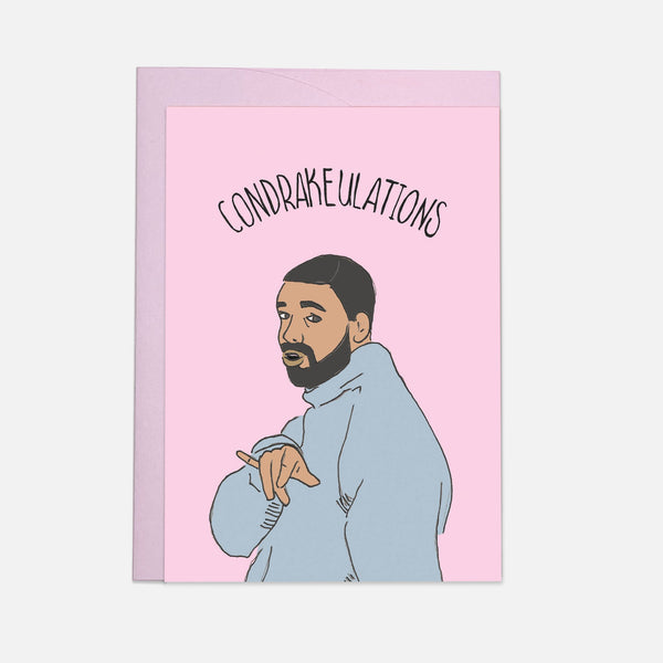 Condrakeulations greeting card: Double folded