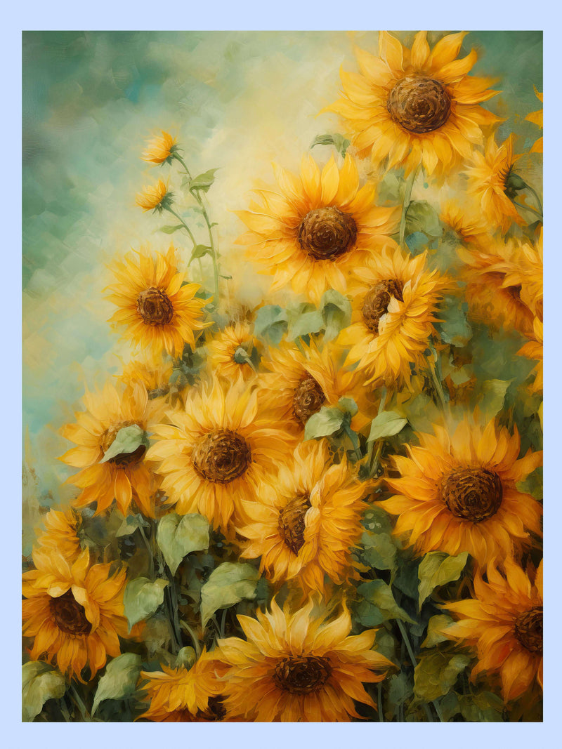Sunflower Oldschool plakat - flere str. (A42, A172, A1142)