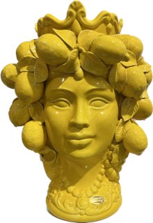 Testa Di Moro vase - woman lemon
