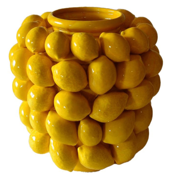 Gul citron vase - Italiensk keramik