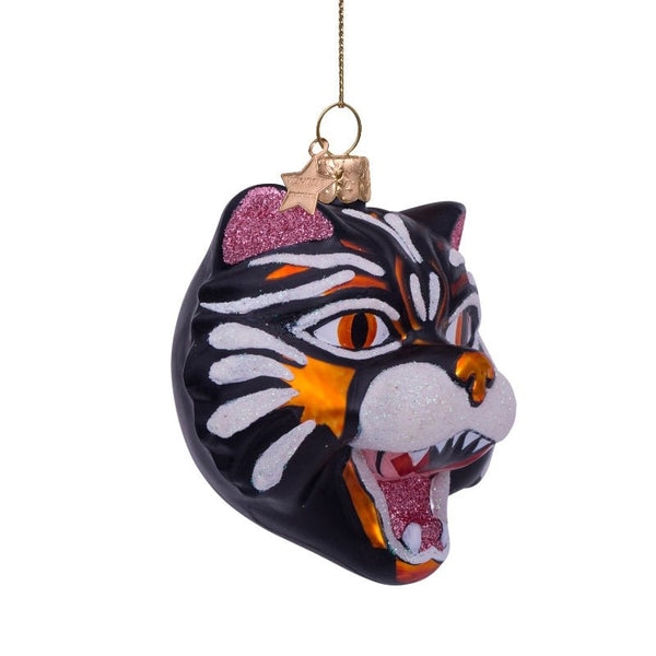 Tiger head Christmas ornament - H:15cm (25)