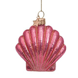 Pink seashell Christmas ornament - H:7.5cm (6)