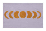 Luna bath mat in organic cotton in orange/purple - 55x80cm
