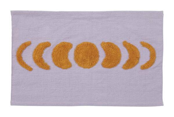 Luna bath mat in organic cotton in orange/purple - 55x80cm
