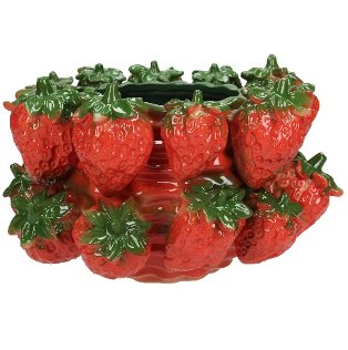 Small ceramic strawberry vase