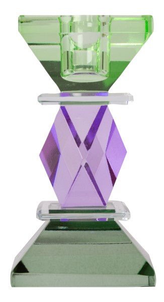 Smuk krystal lysestage med forskellige farvelag - flere farvemuligheder  (25, 42, 43, 44)
