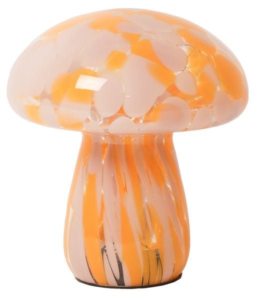 Svampe lampe i pink og orange glas - 17x15 cm