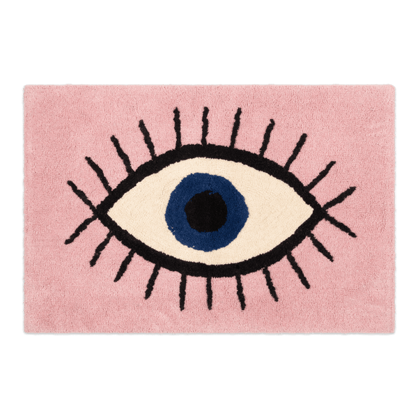 Bath mat with eye