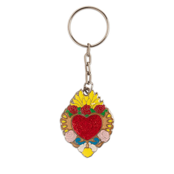 Key ring with Mexican inspired heart