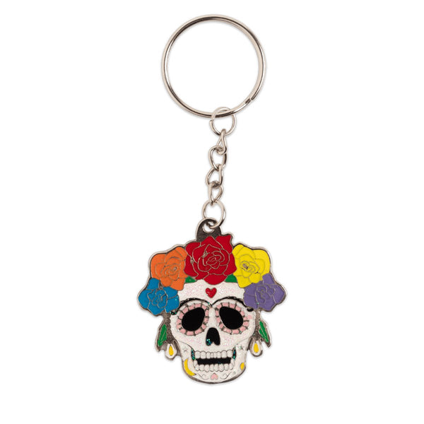 Key ring with Mexican skull