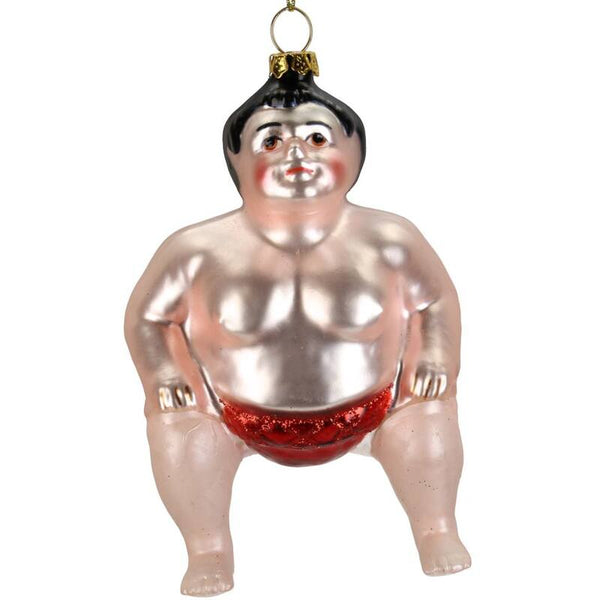 Sumo wrestler Christmas ornament