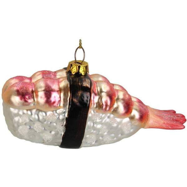 Sushi shrimp Christmas ornament