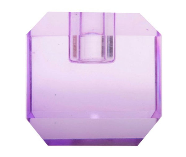 Krystal lysestage i skøn violet farve (nr. 55)