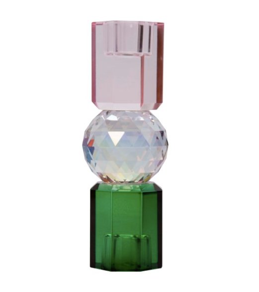 Three-piece crystal candlestick - more colors! (no. 70 + 71)