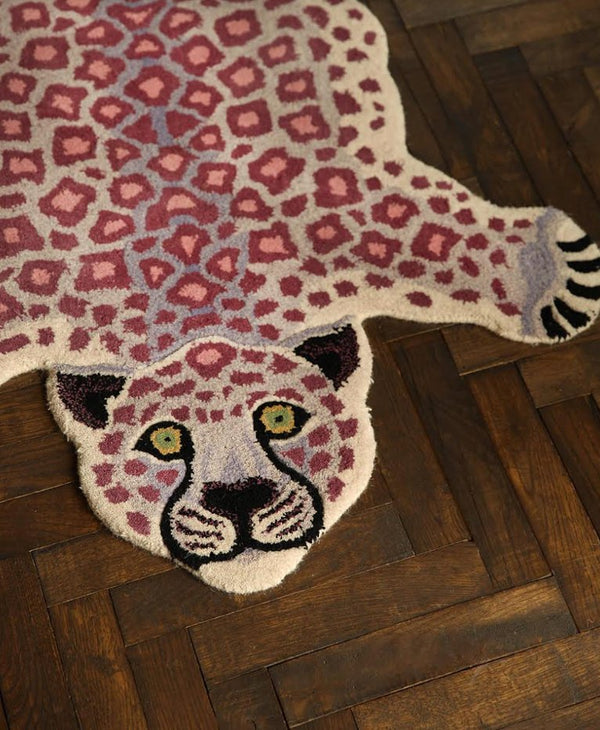 Lilly leopard tæppe stor