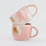 Handmade cup with handle - Sunny Rose