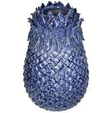 Blå vase med mønster