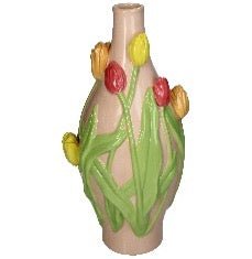 Lyserød vase med tulipaner