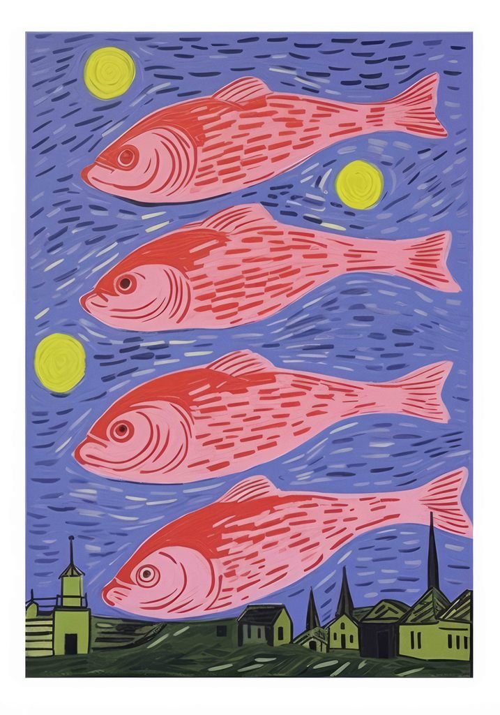 Fish Night Out plakat - flere str. (A27, A157, A1127)