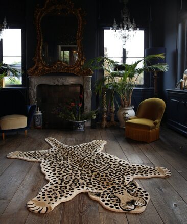 Huge leopard rug