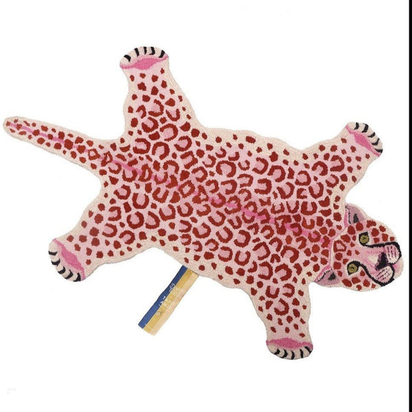 Pink leopard tæppe stor - dimsstudio