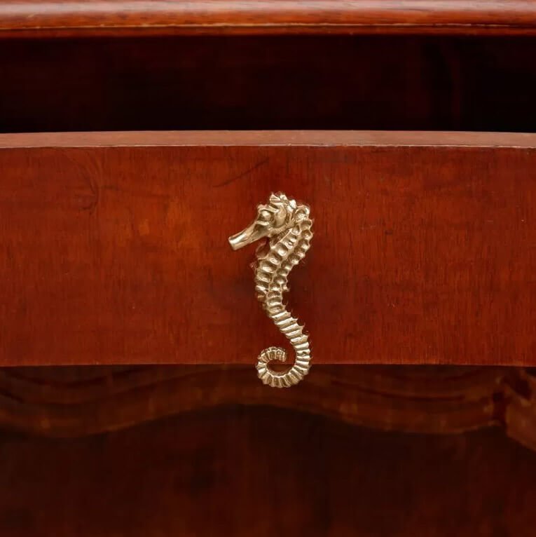 Seahorse cupboard knob - left facing