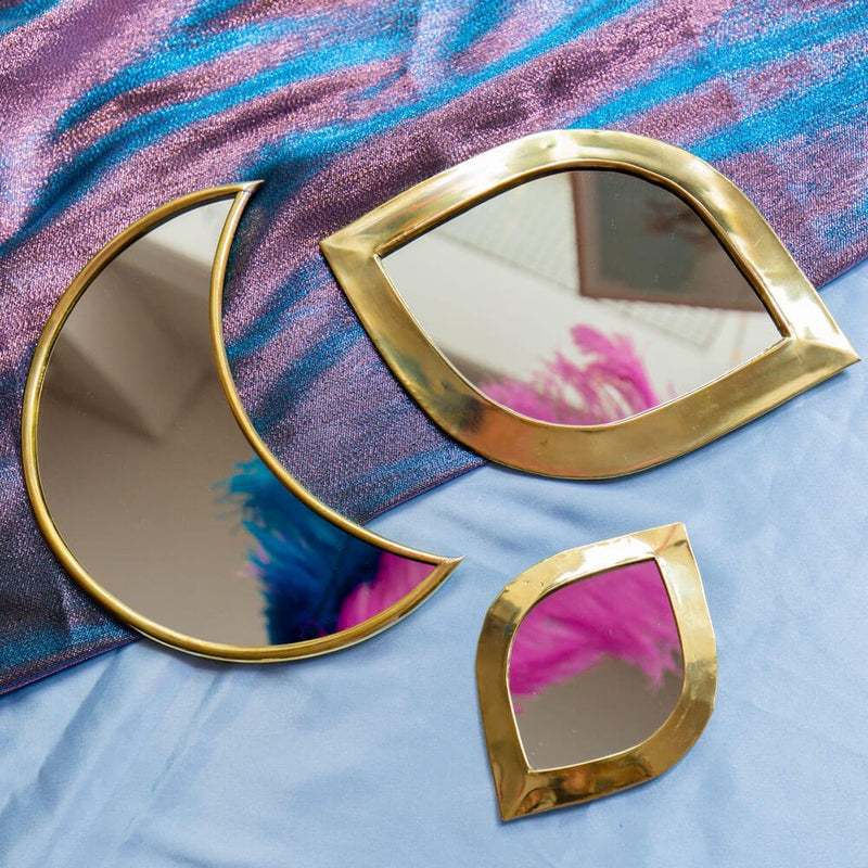 Eye mirror in brass