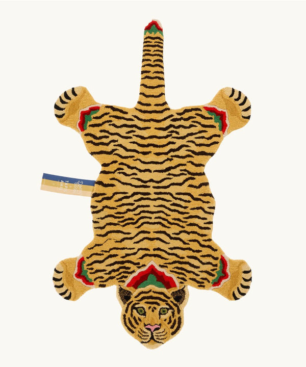 Tiger tæppe med farver stor