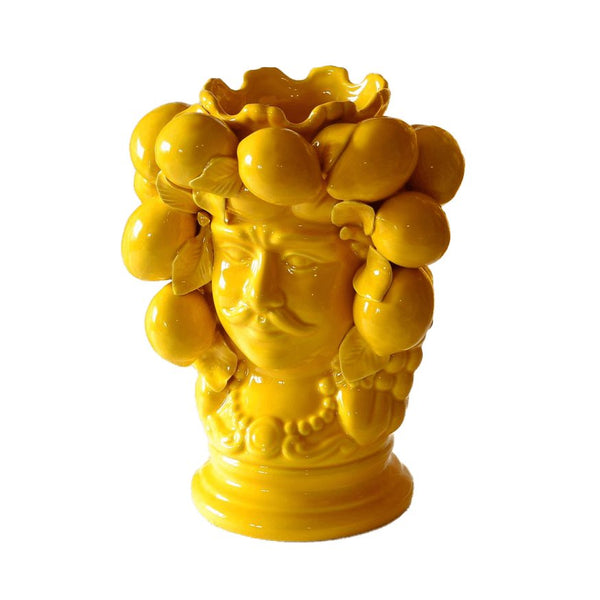 Testa Di Moro vase - Yellow man